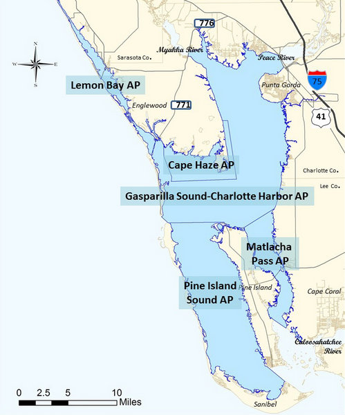 In House Graphics Charlotte Harbor Aquatic Preserve Map Florida   In House Graphics Charlotte Harbor Aquatic Preserve Map 